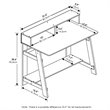 Maklaine Engineered Wood Simplistic A Frame Computer Desk in Black/Oak Gray