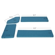 Maklaine Polyester Cushion Set for Nook in Blue (Nook NOT Included)