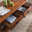Maklaine Traditional Two Drawer Storage Wood Coffee Table in Russet