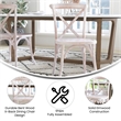 Maklaine Modern / Contemporary Wood X-Back Chair In Lime Wash