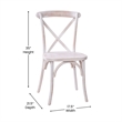 Maklaine Modern / Contemporary Wood X-Back Chair In Lime Wash