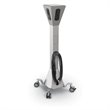 Maklaine Contemporary Mobile Power Tower with AC and USB Outlets Gray