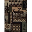 Maklaine Full-size Futon in Brown Peter's Cabin Print-Frame Not Included