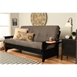 Maklaine Traditional Full-size Suede Futon in Gray-Frame Not Included