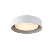 Maklaine Contemporary Metal Flush Mount Ceiling Light in White
