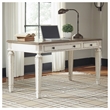 Maklaine Engineered Wood Computer Desk w/ USB Ports in White