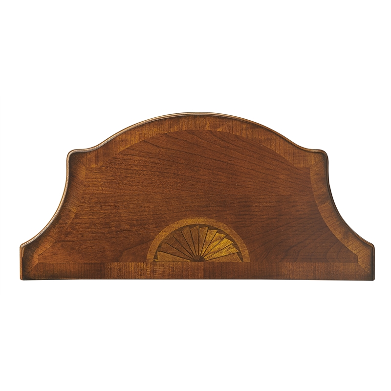 Maklaine Wood Modern Traditional Burl Console Table In Brown