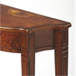 Maklaine Wood Modern Traditional Burl Console Table In Brown