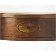 Maklaine Wood Modern Traditional Burl Console Table In Brown