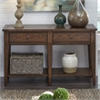 Maklaine Wood Modern Transitional Dark Brown Finish Sofa Table