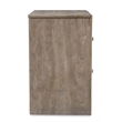 Maklaine Contemporary Engineered Wood 2-Drawer Night Stand-Gray