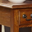 Maklaine Transitional Chairside Wood End Table in Medium Oak Finish