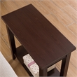 Maklaine Solid Wood Rectangular End Table in Chocolate Cherry