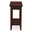Maklaine Solid Wood Rectangular End Table in Chocolate Cherry