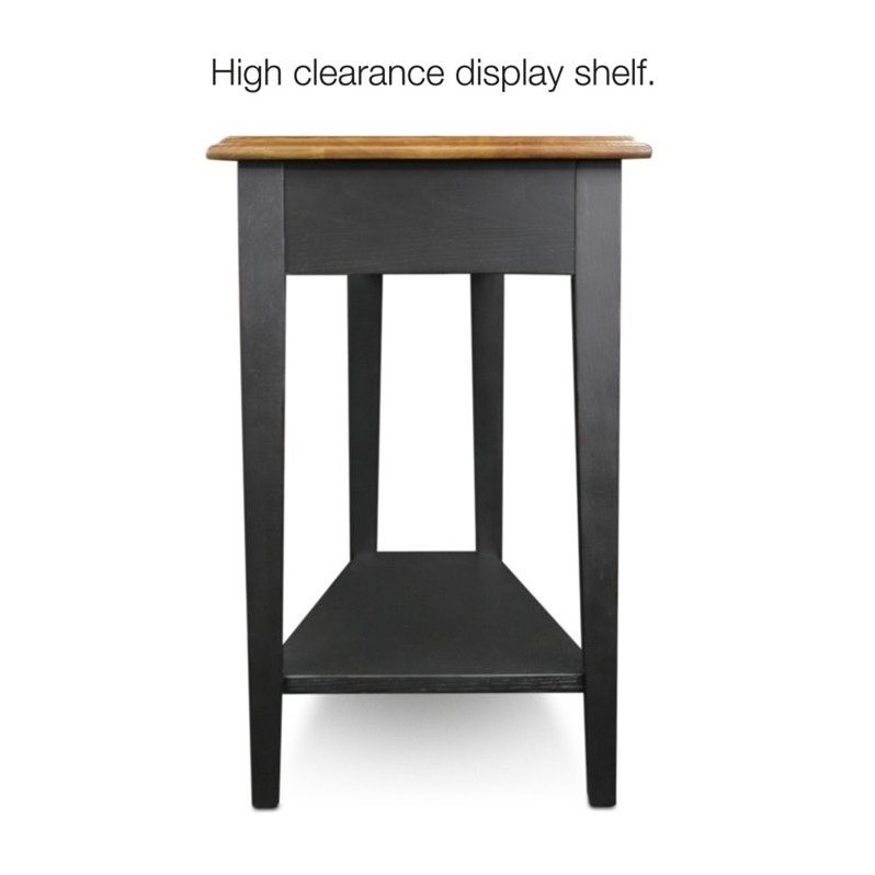Maklaine Modern Transitional Recliner Wedge Table in Slate Finish