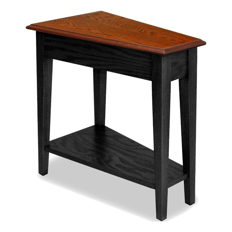 Maklaine Modern Transitional Recliner Wedge Table in Slate Finish
