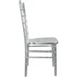 Maklaine Wood Modern Traditional Chiavari Chair In Silver Finish