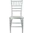 Maklaine Wood Modern Traditional Chiavari Chair In Silver Finish