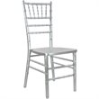 Maklaine Wood Modern Traditional Chiavari Chair In Silver Finish