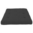 Maklaine 8 Inch Full High Density Polyester Fill Futon Mattress in Gray