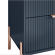 Maklaine Modern 2-Drawer Nightstand Bedside Table End Table Furniture - Navy