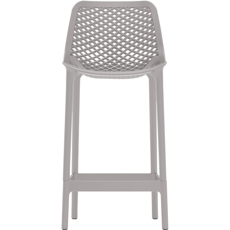 Maklaine Modern / Contemporary Gray Outdoor Patio Stool (Set of 4)