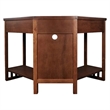 Maklaine Modern Traditional Corner Computer Desk in Mission Oak