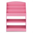 Maklaine Engineered Wood Magazine/Bookshelf with Storage in Pink