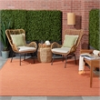 Maklaine Modern / Contemporary 9' x 12' Terracotta Fabric Area Rug