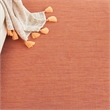 Maklaine Modern / Contemporary 9' x 12' Terracotta Fabric Area Rug