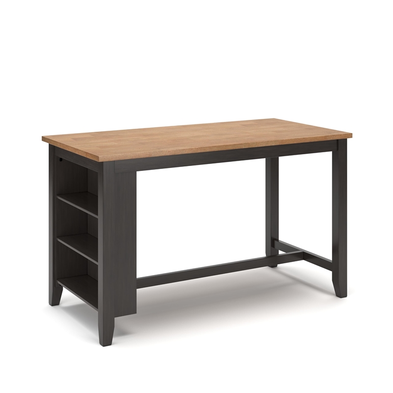 Maklaine Wood Farmhouse Light Brown Counter Height Dining Table