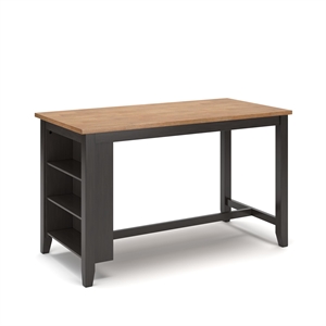 Maklaine Wood Farmhouse Light Brown Counter Height Dining Table