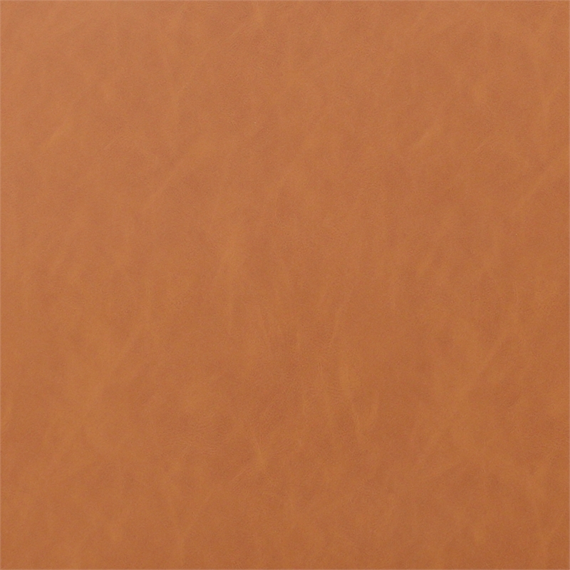 Maklaine Mid-Century Sofa in Caramel Brown Faux Leather Upholstery