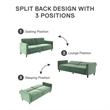 Maklaine Mid-Century Tufted Transitional Futon in Light Green Velvet