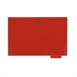 Maklaine Modern Transitional Metal Nightstand with USB Port in Red