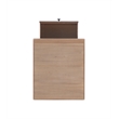 Maklaine Side Table with Drawer and Shelf in Rustic Natural Brown Wood