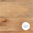 Maklaine Transitional Wood Hand Carved Side Table in Natural