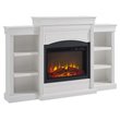 Maklaine Engineered Wood Transitional Mantel Fireplace in White