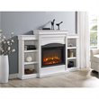 Maklaine Engineered Wood Transitional Mantel Fireplace in White