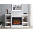 Maklaine Engineered Wood Transitional Mantel Fireplace in White