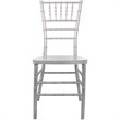 Maklaine Traditional Resin Chiavari Stacking Chair in Silver