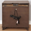 Maklaine Transitional Solid Wood 3-Drawer Nightstand in Brown Cherry