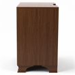 Maklaine Transitional Solid Wood 3-Drawer Nightstand in Brown Cherry