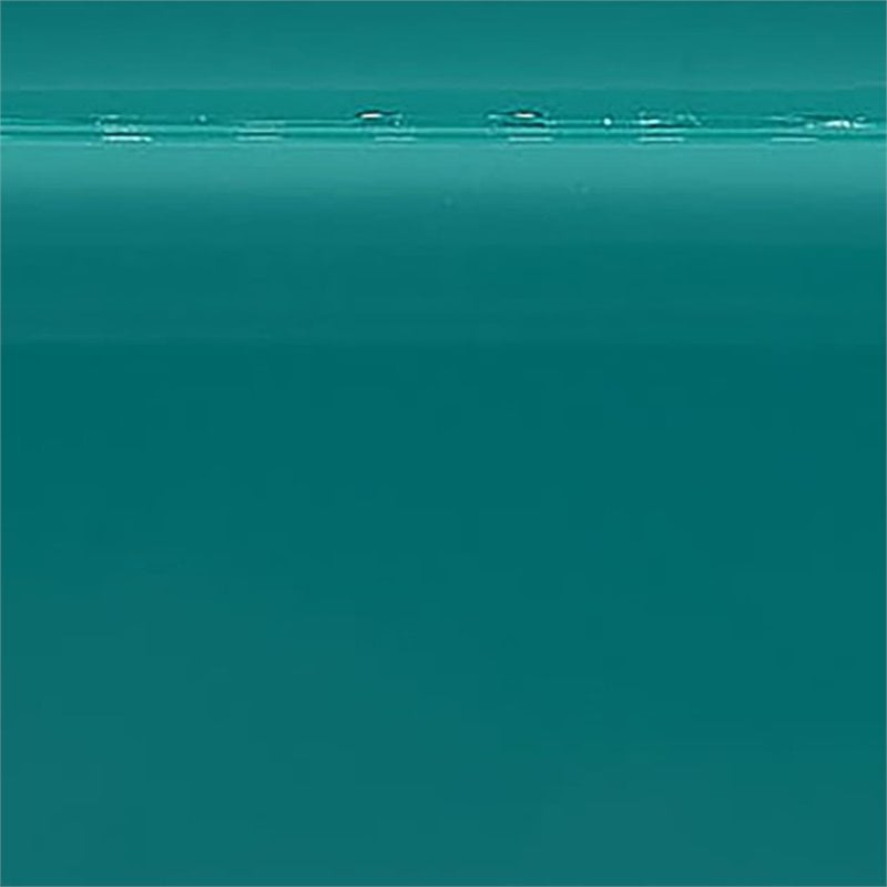 Maklaine Contemporary 3 Piece Metal Outdoor Chair Set in Turquoise Gloss