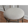 Maklaine Swivel Upholstered Counter Stool Steel Frame in Pewter