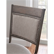 Maklaine Swivel Upholstered Counter Stool Steel Frame in Pewter