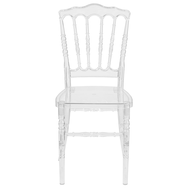Maklaine Modern / Contemporary Elegant Napoleon Stacking Chair In Crystal Ice