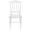 Maklaine Modern / Contemporary Elegant Napoleon Stacking Chair In Crystal Ice