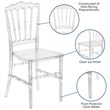 Maklaine Modern / Contemporary Elegant Napoleon Stacking Chair In Crystal Ice
