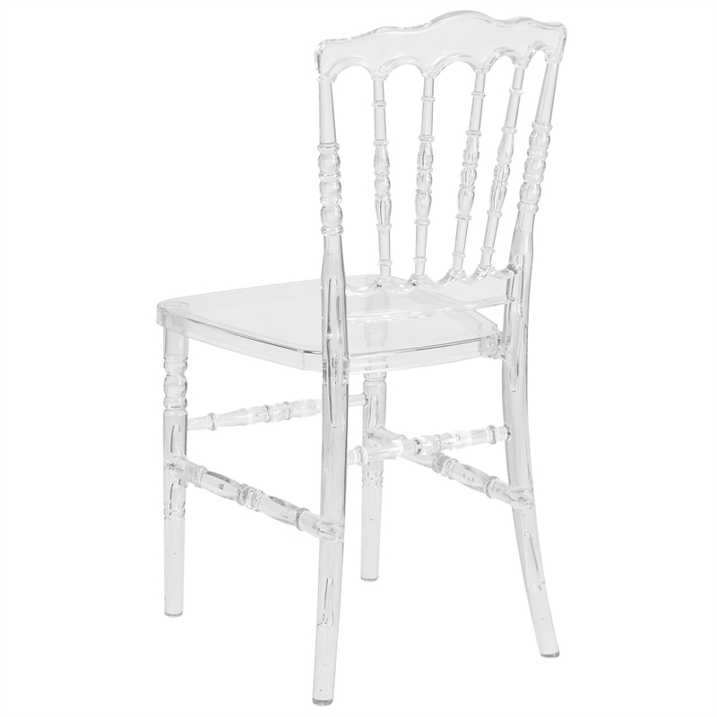 Maklaine Modern / Contemporary Elegant Napoleon Stacking Chair In Crystal Ice